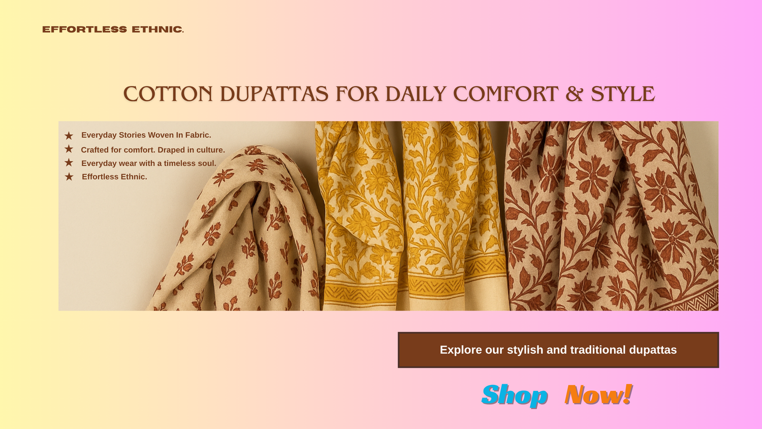 Everyday Ethnic Dupattas