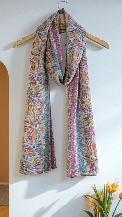 Vivid Threads Cotton Self Design Women Dupatta Or Scarf |Multicolor|